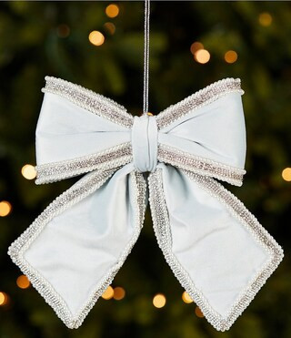 Trimsetter Luxe Lodge Collection Rhinestone Border Fabric Bow Ornament | Dillard's