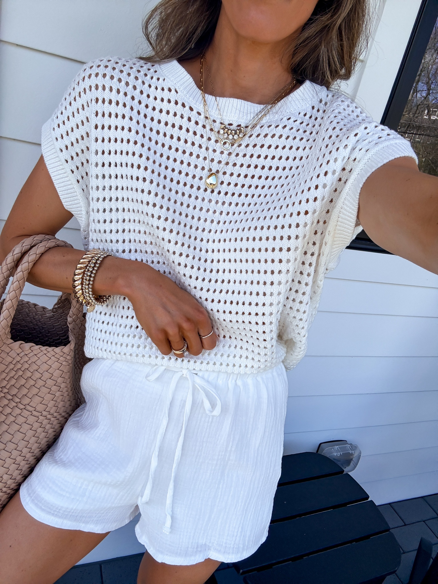 Wearing small crochet top and gauzy pants

#LTKTravel #LTKSwim #LTKdayinmylife