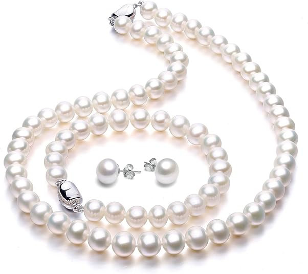 VIKI LYNN Freshwater Cultured Pearl Necklace Set Includes Stunning Bracelet and Stud Earrings Jew... | Amazon (US)