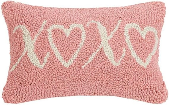 Peking Handicraft 30JES1584C12OB XOXO Hook Pillow, 12-inch Length | Amazon (US)