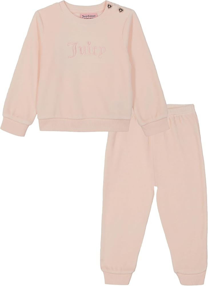 Juicy Couture baby-girls 2pc Velour Pant Set | Amazon (US)