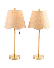 2pk 28in Scalloped Shade Table Lamps | Marshalls
