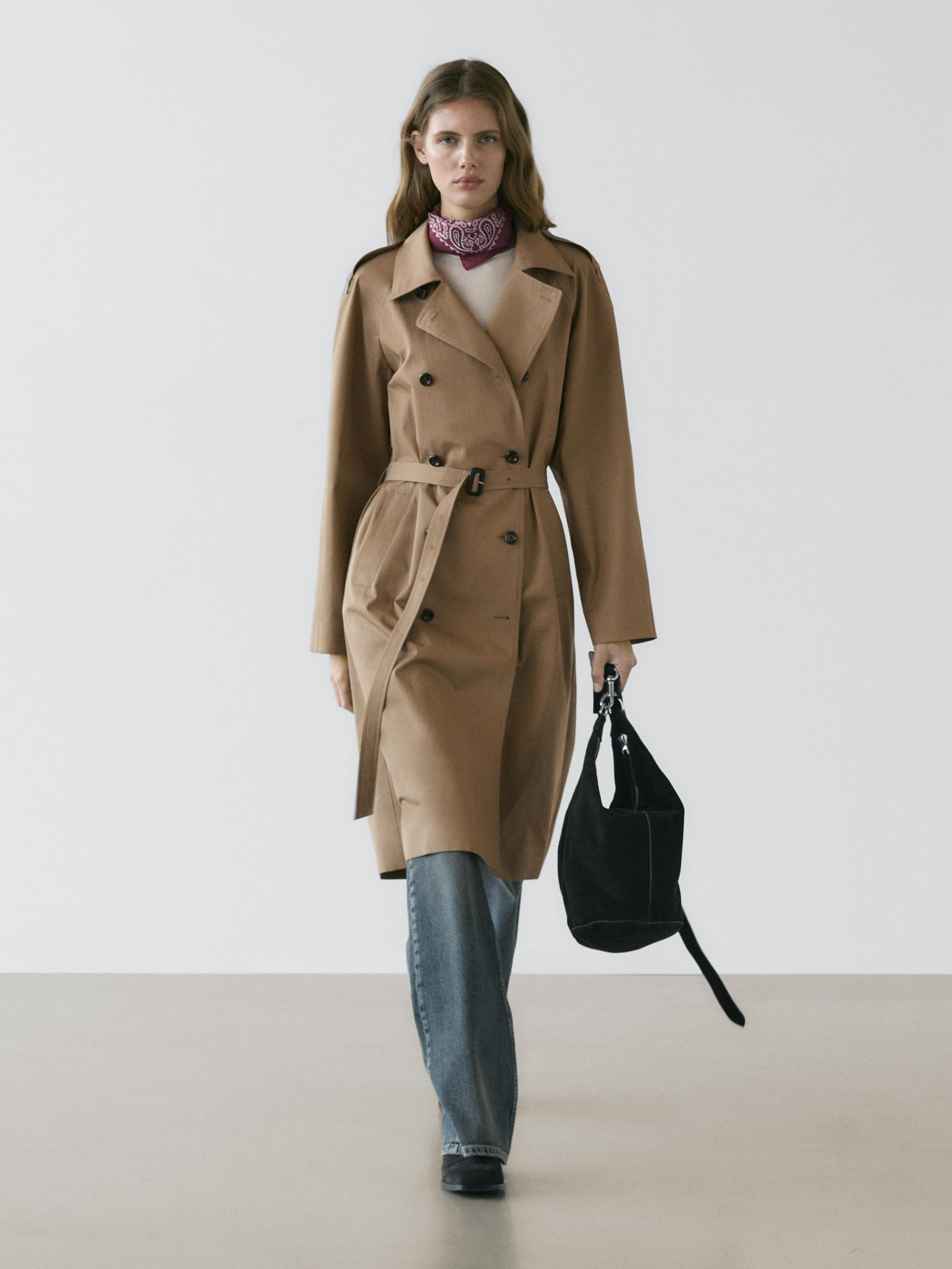 100% cotton trench coat | Massimo Dutti US