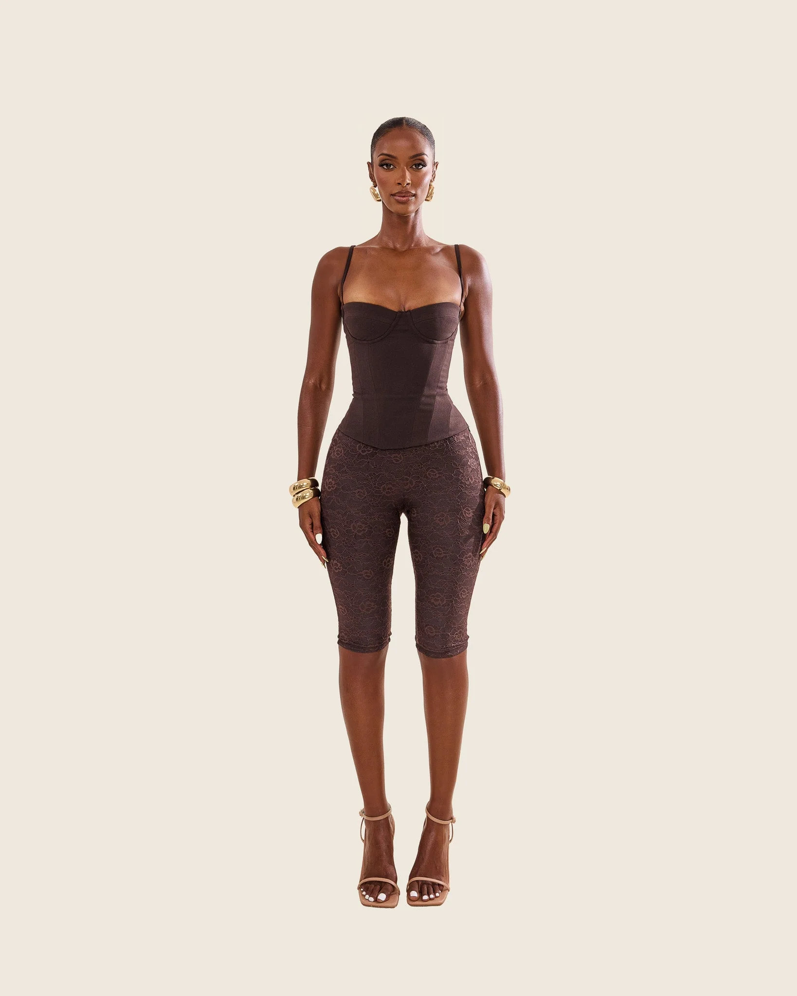 The Everly Corset in Brown | Mars The Label