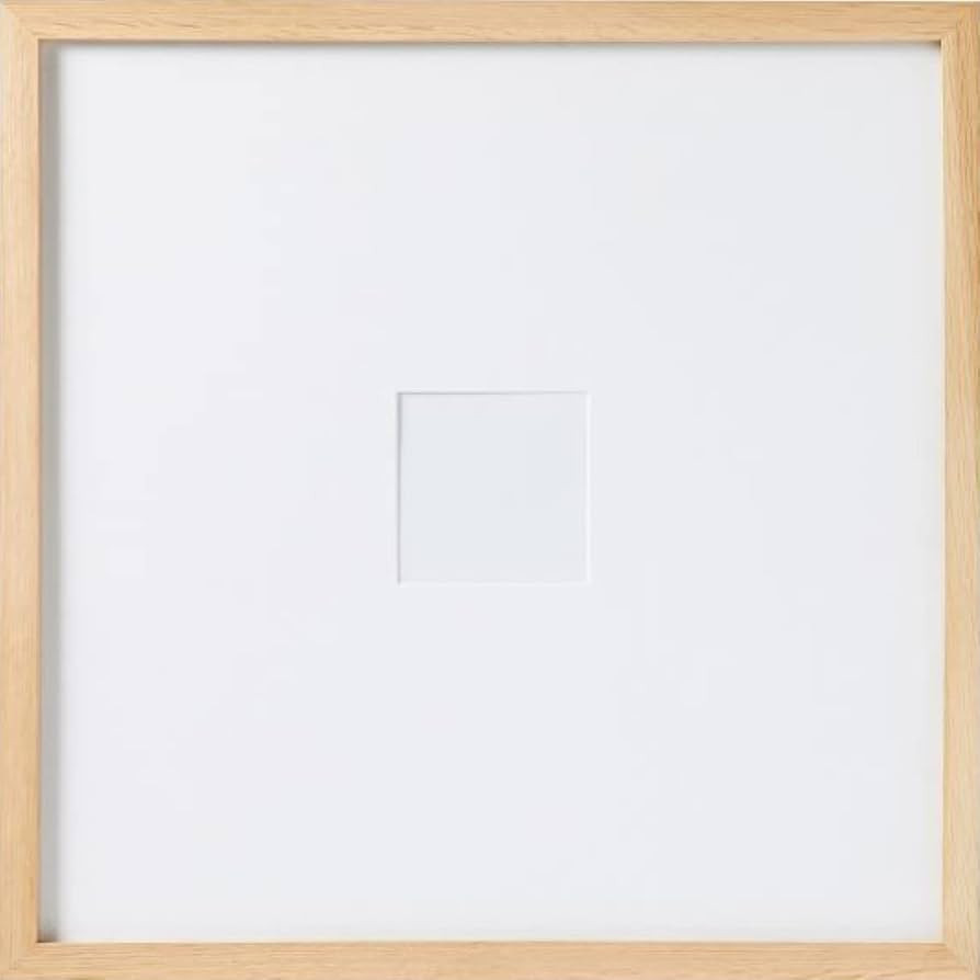 artisane, 18x18”, Picture Frame, Gallery Frame, Solid White Oak, Oversized Mat (4x4”, 5x7”,... | Amazon (US)