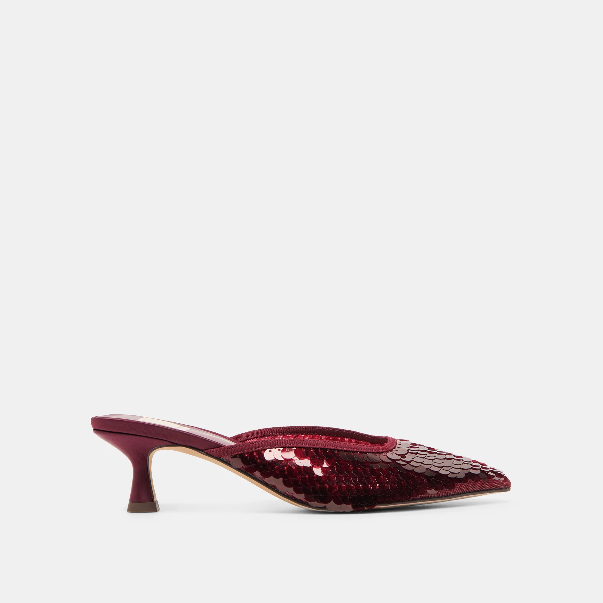 Cleo Sequin Heels Cranberry Sequin | DolceVita.com