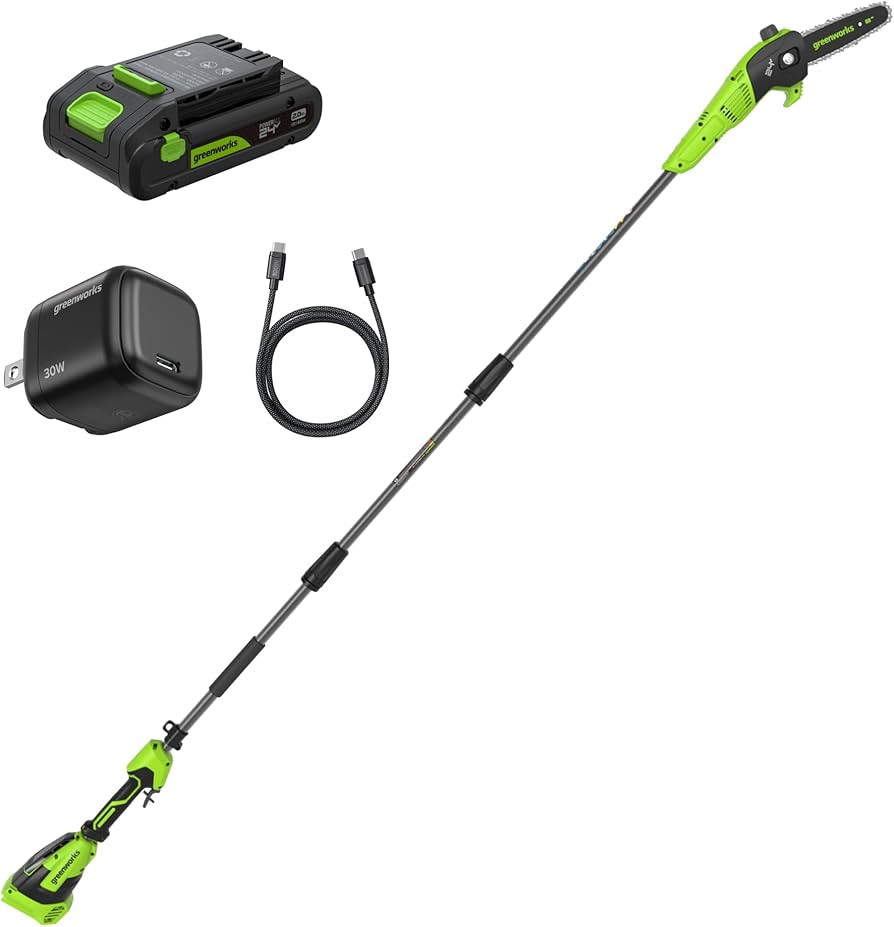 Greenworks 24V Brushless 8" Pole Saw,\uff08Great For Pruning and Trimming Branches / 200+ Compati... | Amazon (US)