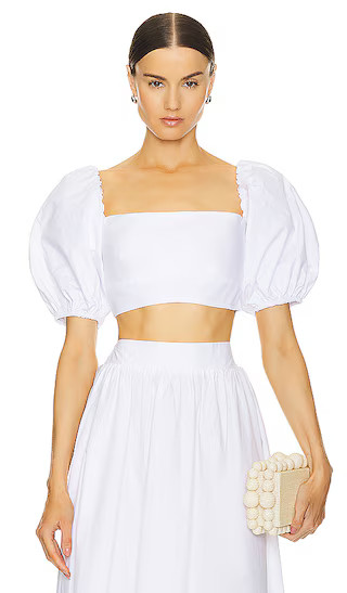 Puff Sleeve Top in Sugar | Revolve Clothing (Global)