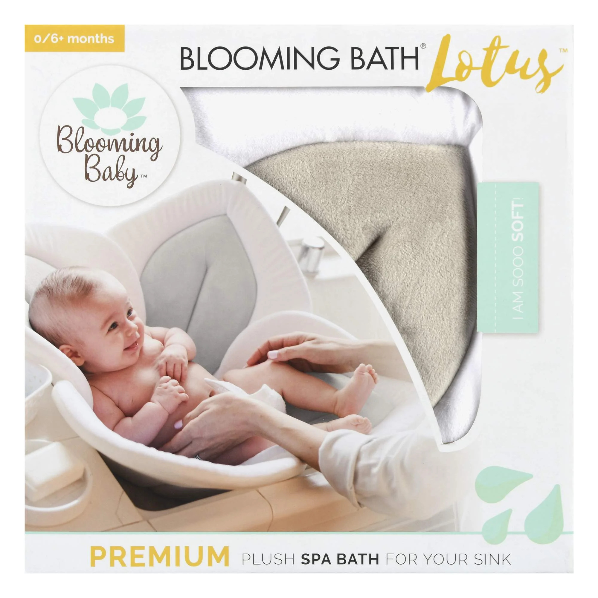 Blooming Baby Bath Gray/White Lotus - Walmart.com | Walmart (US)