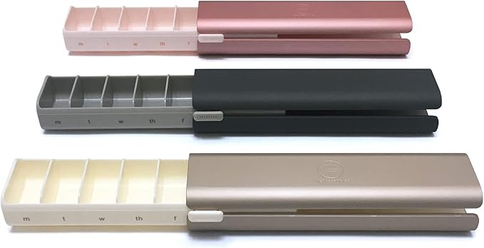 7 Day Pretty Pillbox | Wide Weekly Pill Organizer | for Vitamins, Supplements & Pills | Ideal for... | Amazon (US)