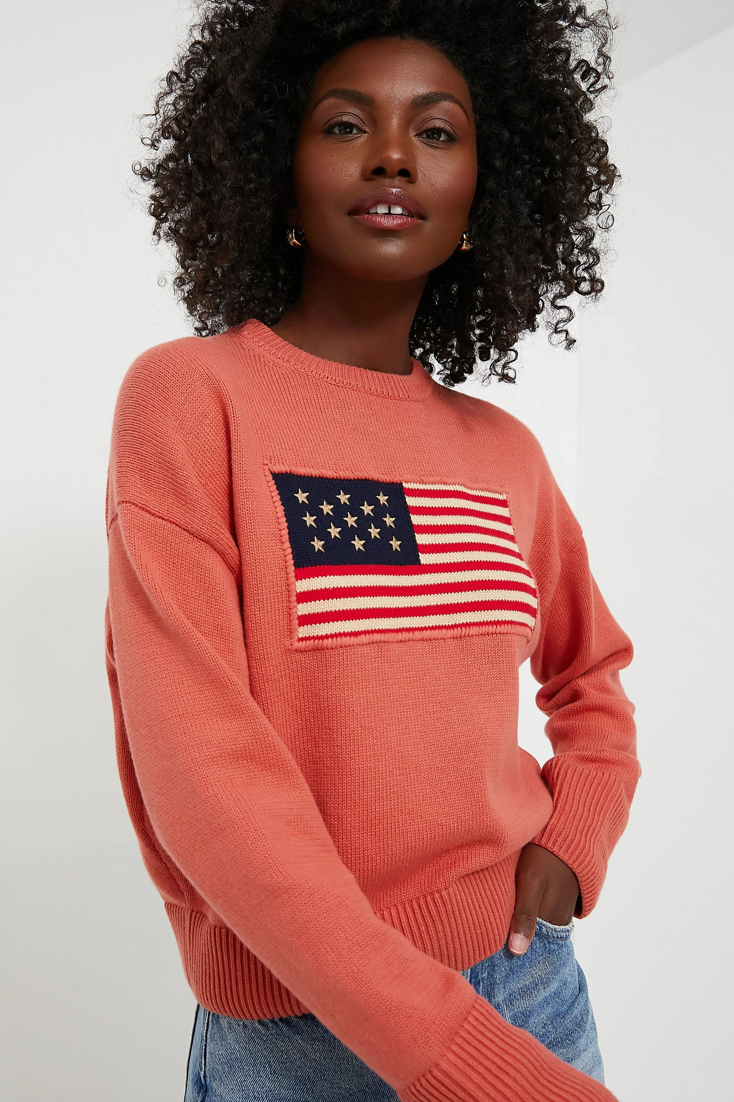 Nantucket Red Cropped Americana Sweater | Tuckernuck (US)