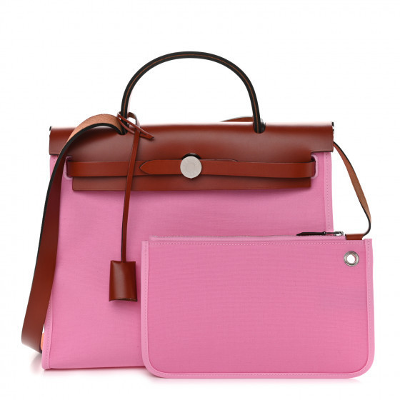 HERMES

Military Toile Vache Hunter Herbag Zip PM 31 5P Pink Cuivre | Fashionphile
