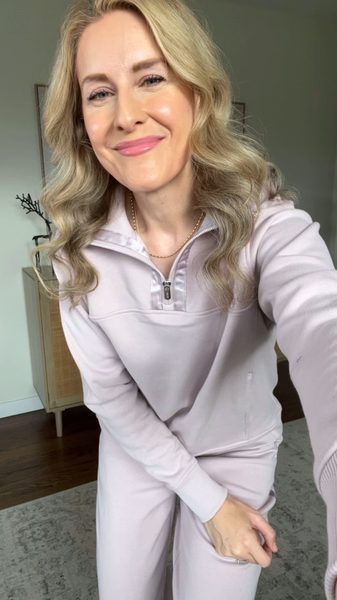 Blown away by this new Walmart set! $25 for the top and $25 for the last, sold separately. Fit true to size I’m in a small. The fabric is so soft and cozy, and I love the satin trim. This would be perfect for holiday travel! #walmartfashion #walmartfinds 

#LTKFindsUnder100 #LTKOver40 #LTKFindsUnder50