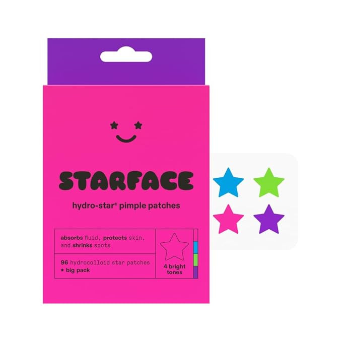 Starface Party Pack Big Pack Hydro-Stars, Colorful Hydrocolloid Pimple Patches, Absorb Fluid and ... | Amazon (US)