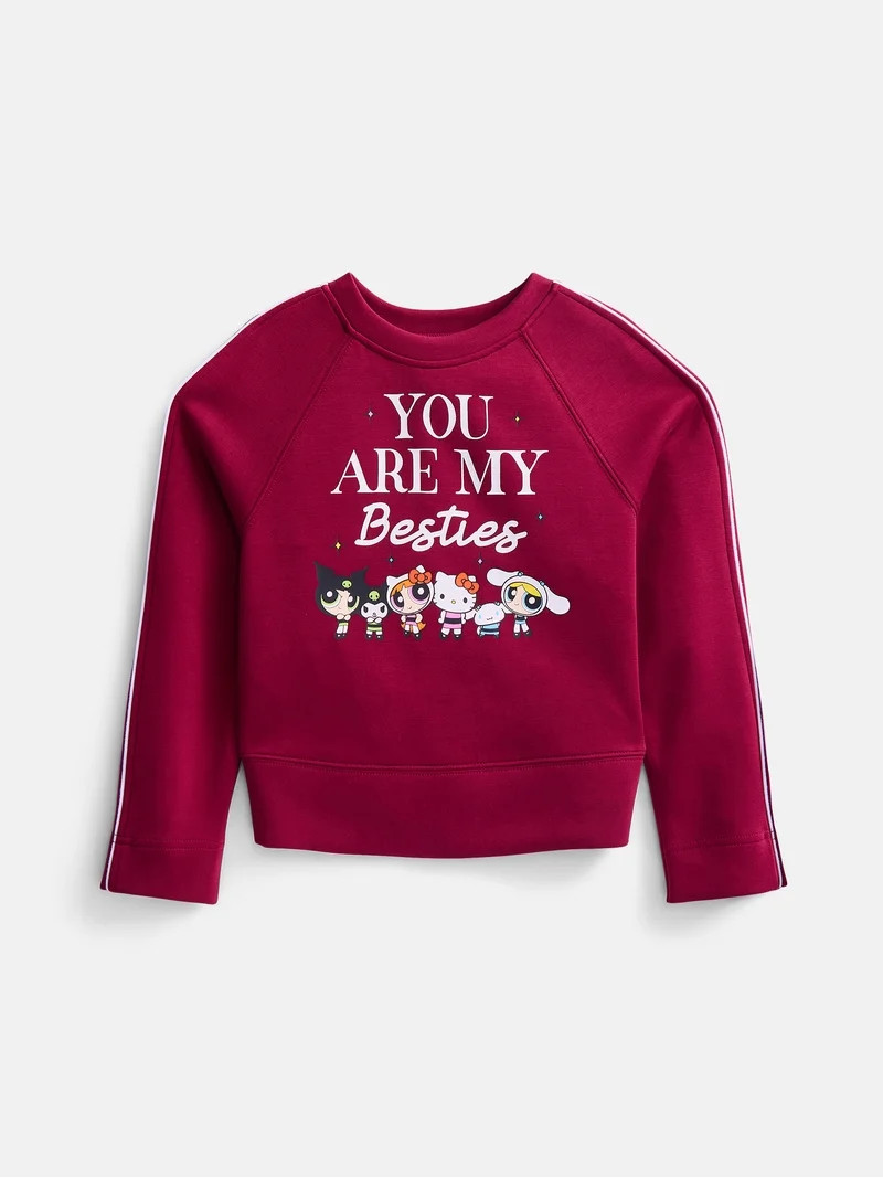 The Powerpuff Girls x Sanrio Girls Besties Graphic Sweatshirt, Sizes 4-16The Powerpuff Girls x Sa... | Walmart (US)