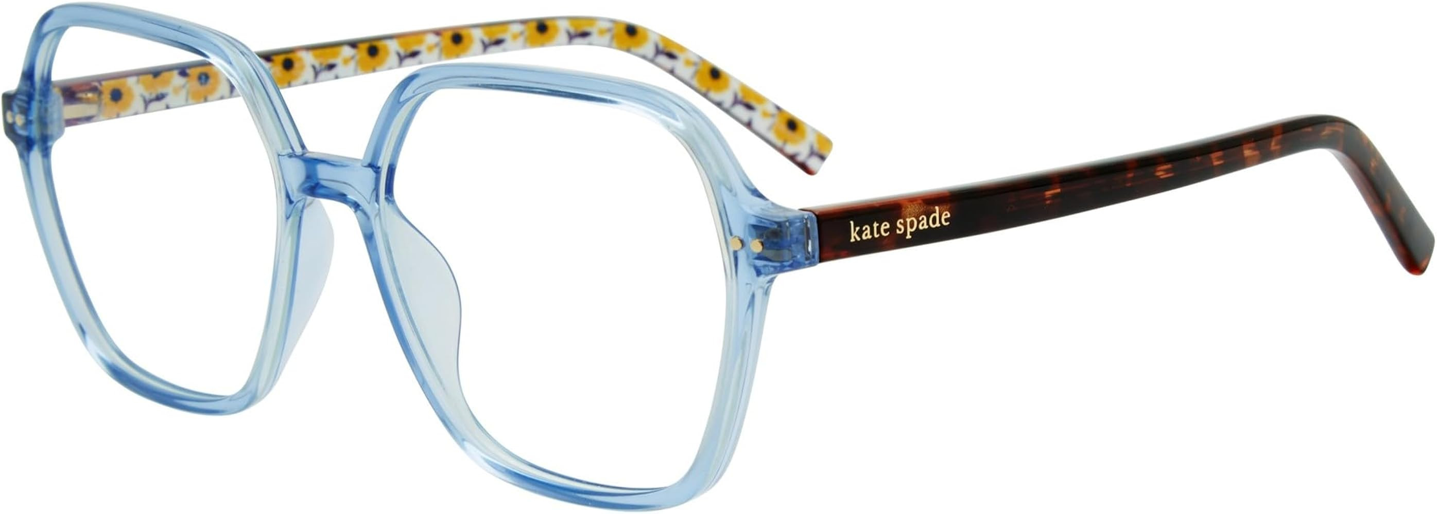 kate spade new york Women's Zetta/BB Rectangular Reading Glasses, Blue/Blue As, 54mm, 16mm + 1.5 | Amazon (US)