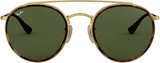 Ray-Ban Women's Rb3647n Double Bridge Round Sunglasses | Amazon (US)