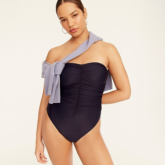Ruched sweetheart one-piece | J. Crew US