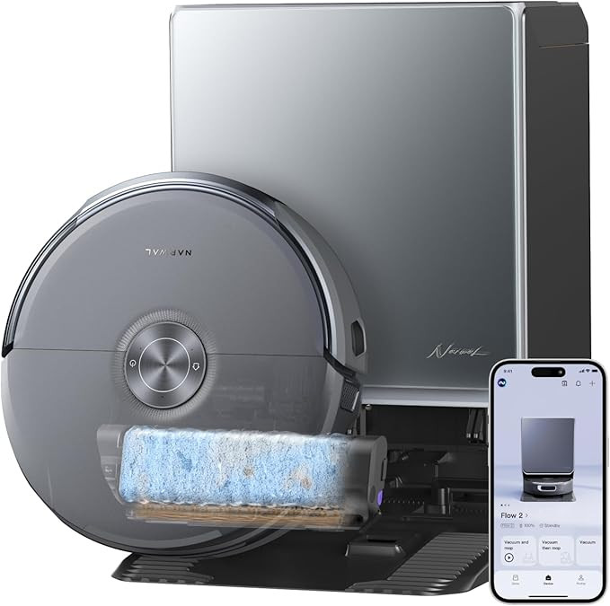 NARWAL Flow 2 Robot Vacuum and Mop Combo, 31,000Pa Suction, FlowWash Self-Cleaning Mop, AI Object... | Amazon (US)