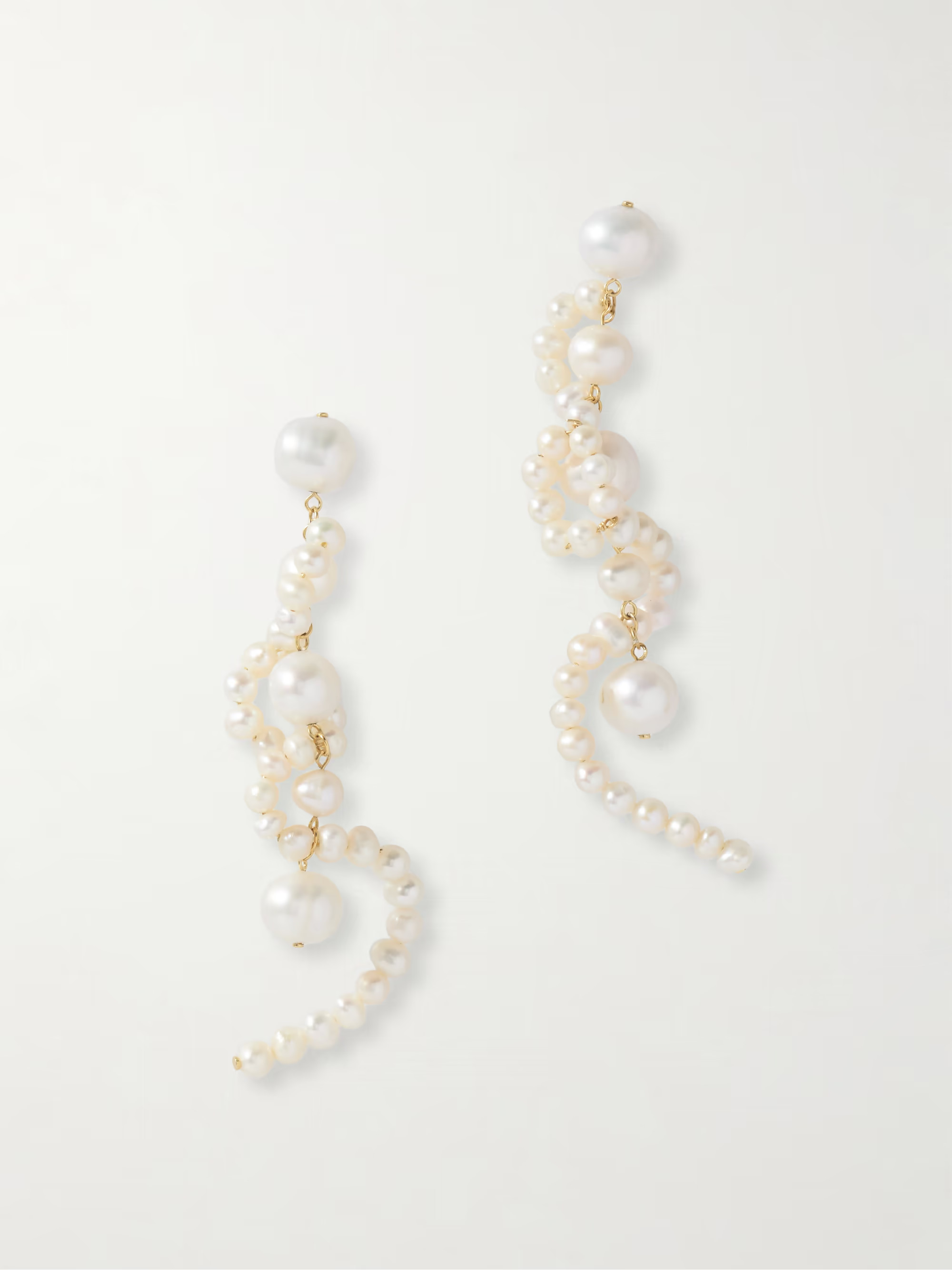 COMPLETEDWORKSGold-plated pearl earrings | NET-A-PORTER (US)