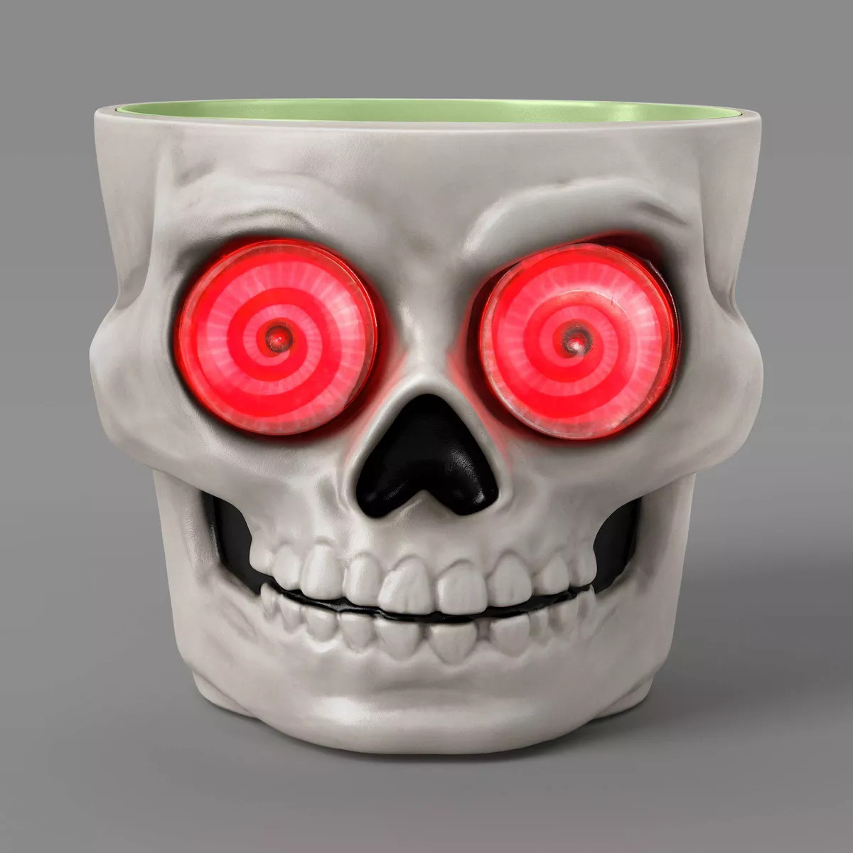 8" Light and Sound Candy Bowl Skull Halloween Decorative Prop White - Hyde and EEK! Boutique™ | Target