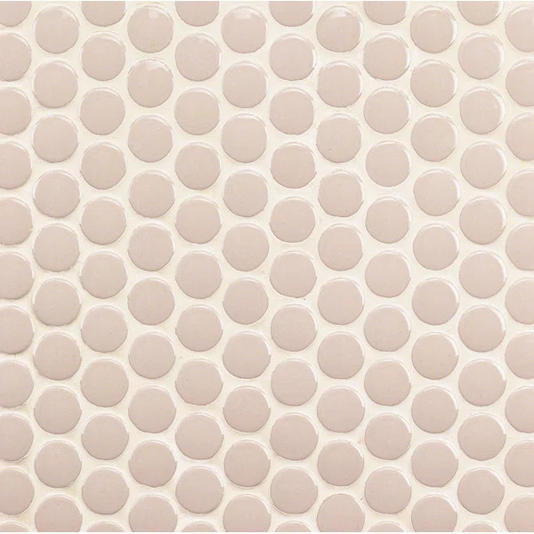 Joy Rimmed 1" x 1" Ceramic Penny Round Mosaic Tile | Wayfair North America