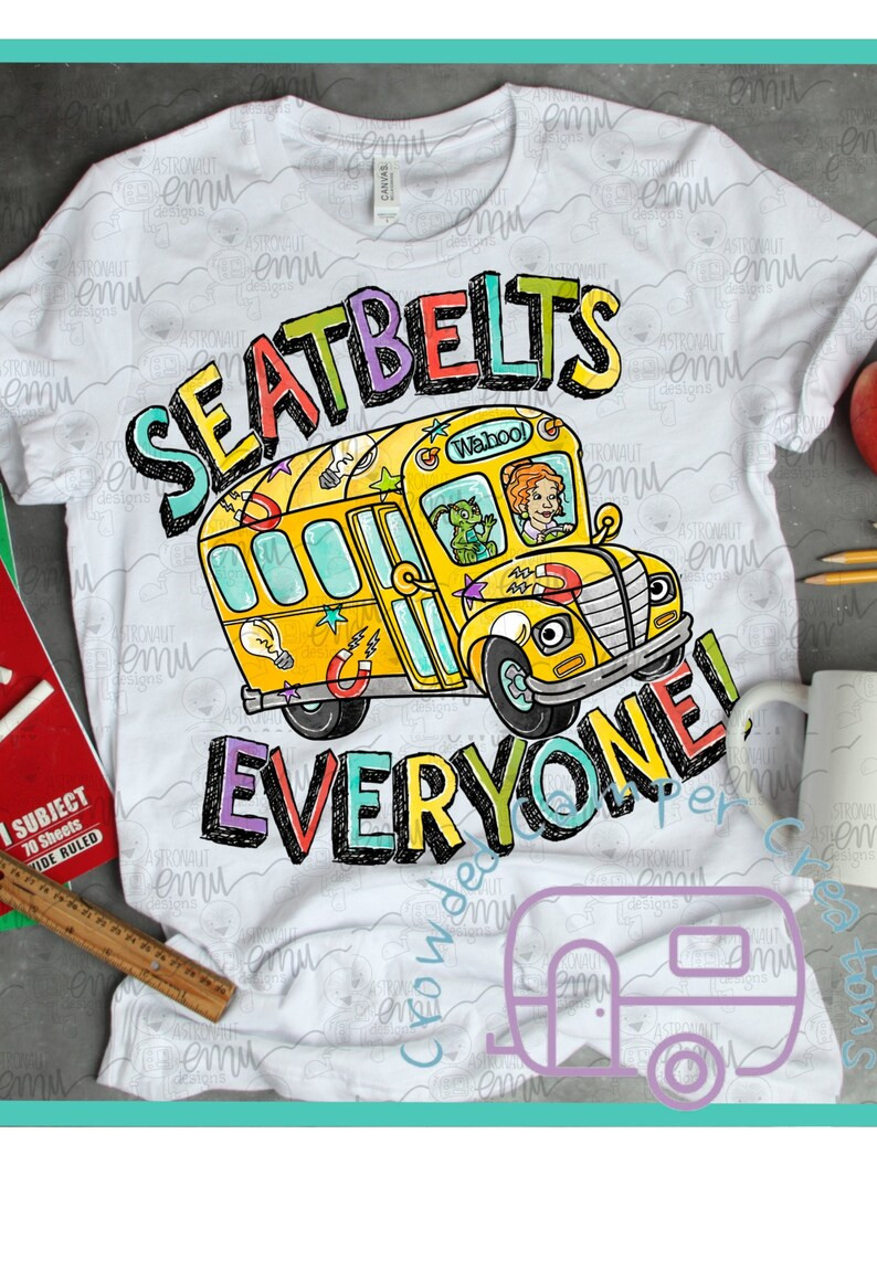 Seatbelts Everyone Miss Frizzle Magic School Bus Teacher | Etsy | Etsy (US)