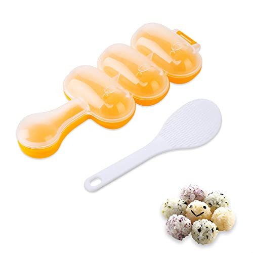 Rice Ball Mold with Spatula - DIY Sticky Rice Molds Large Ball Mold Kitchen Tool Rice Ball Maker ... | Amazon (US)