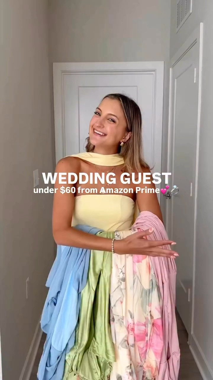 spring wedding guest dresses under $60 from Amazon prime 💍💕 wearing XS and am 5’3 for reference

#LTKWedding
