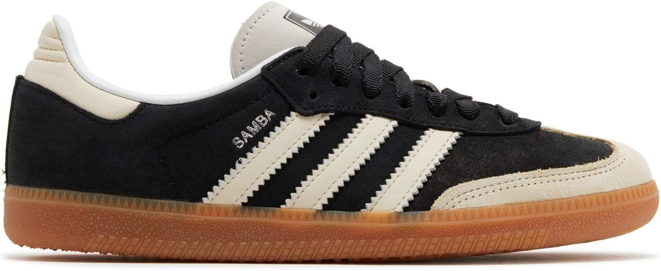 adidas Originals Samba OG Women's Sneakers, Core Black/Wonder White/Silver Metallic, Size 7 | Amazon (US)