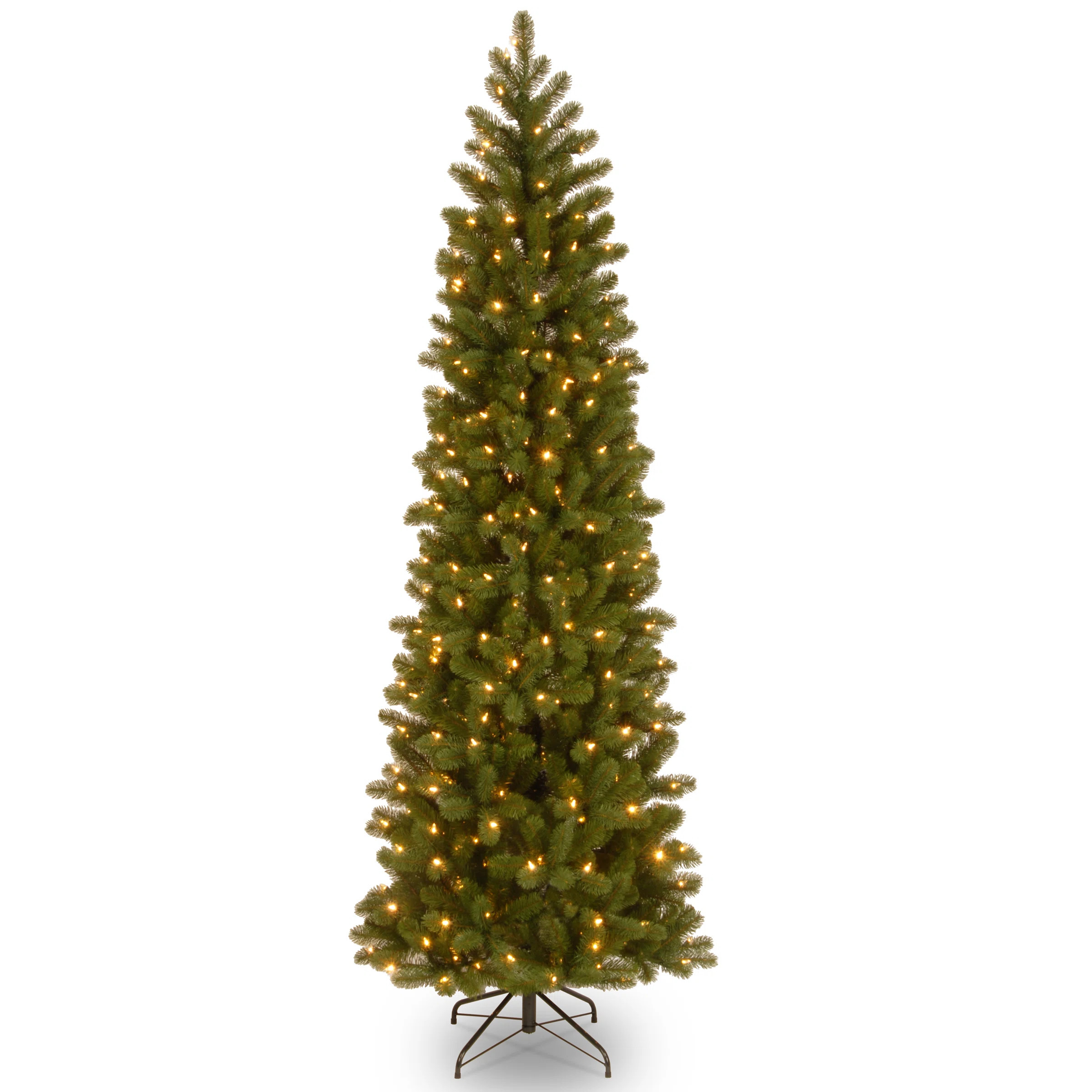Downswept Douglas Fir Pencil Slim Tree with Clear Lights | Wayfair North America