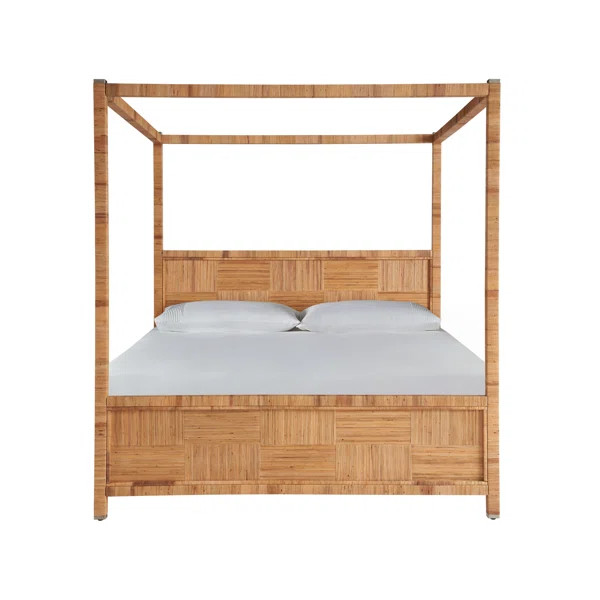 Rosalie Wicker / Rattan Canopy Bed | Wayfair North America