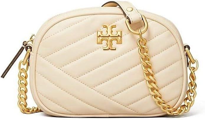 Tory Burch Women's Kira Small Quilted Camera Bag New Cream Rolled Brass | Amazon (US)
