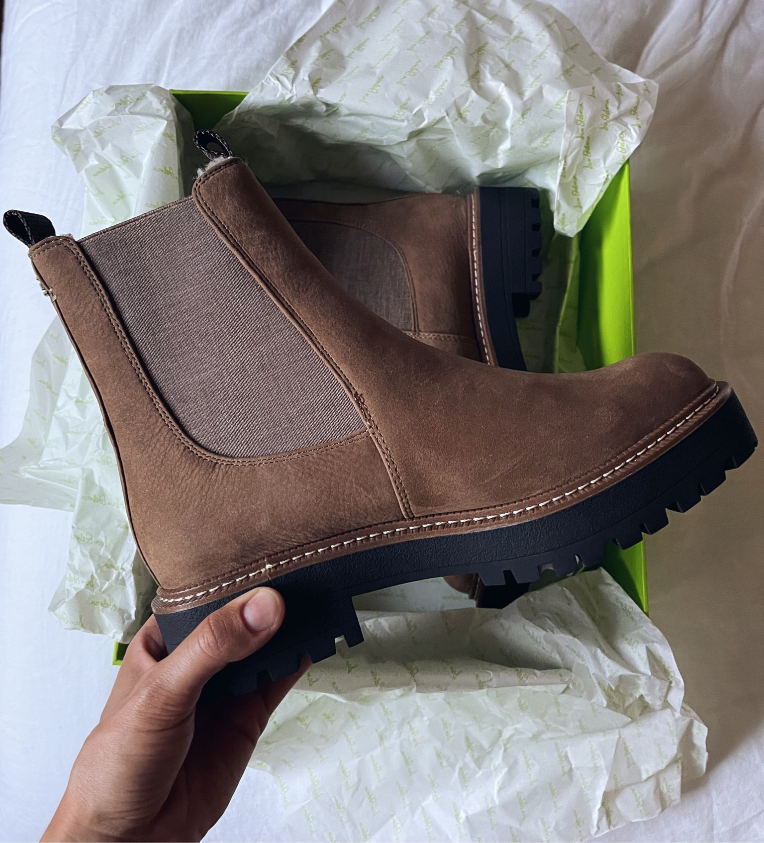 Soo excited about these Sam Edelman Laguna Waterproof Chelsea boots with the lug sole! They have a bit of faux shearling on the inside and have two pull tabs - can’t wait to wear! #fallstyle #fallshoes #fallboots #falloutfits 

#LTKSale #LTKSeasonal