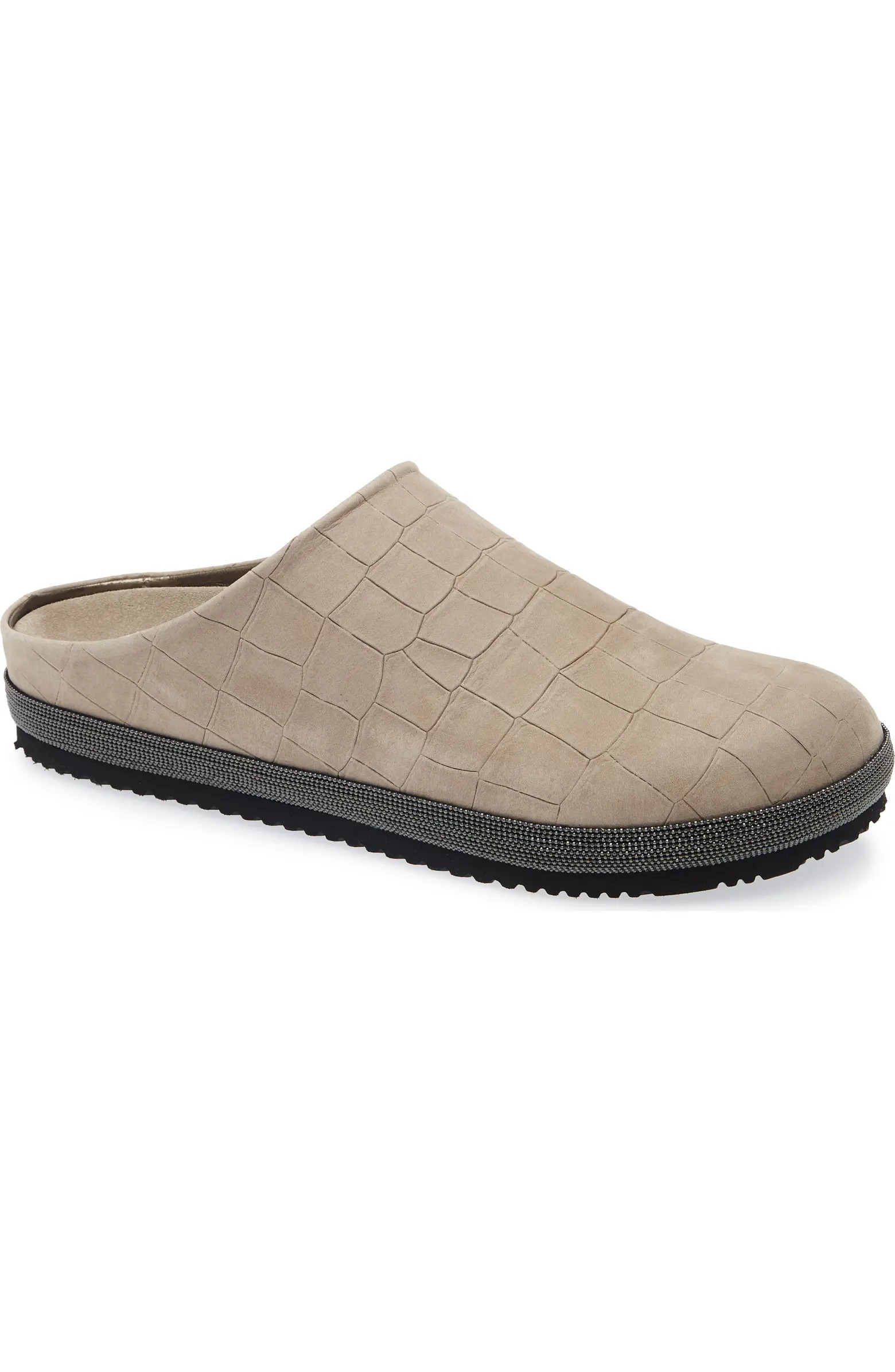 Croc Embossed Suede Slipper (Women) | Nordstrom