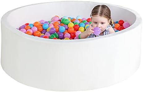 TRENDBOX 47inch Extra Large Memory Foam Ball Pit for Baby, Coral Fleece Toddler Soft Round Ball P... | Amazon (US)