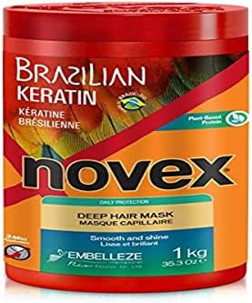 Novex Brazilian Keratin Máscara Acondicionadora Profunda, 35.3 oz - Queratina Reconstructiva, Co... | Amazon (US)