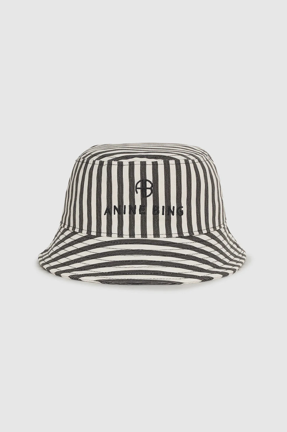 Nicks Bucket Hat - White And Black Stripe | Anine Bing