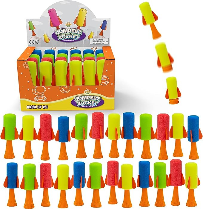 IPIDIPI TOYS Jumpeez Jumping Rocket Poppers \u2013 24-Pack Spring Launcher Toys for Kids \u2013 B... | Amazon (US)