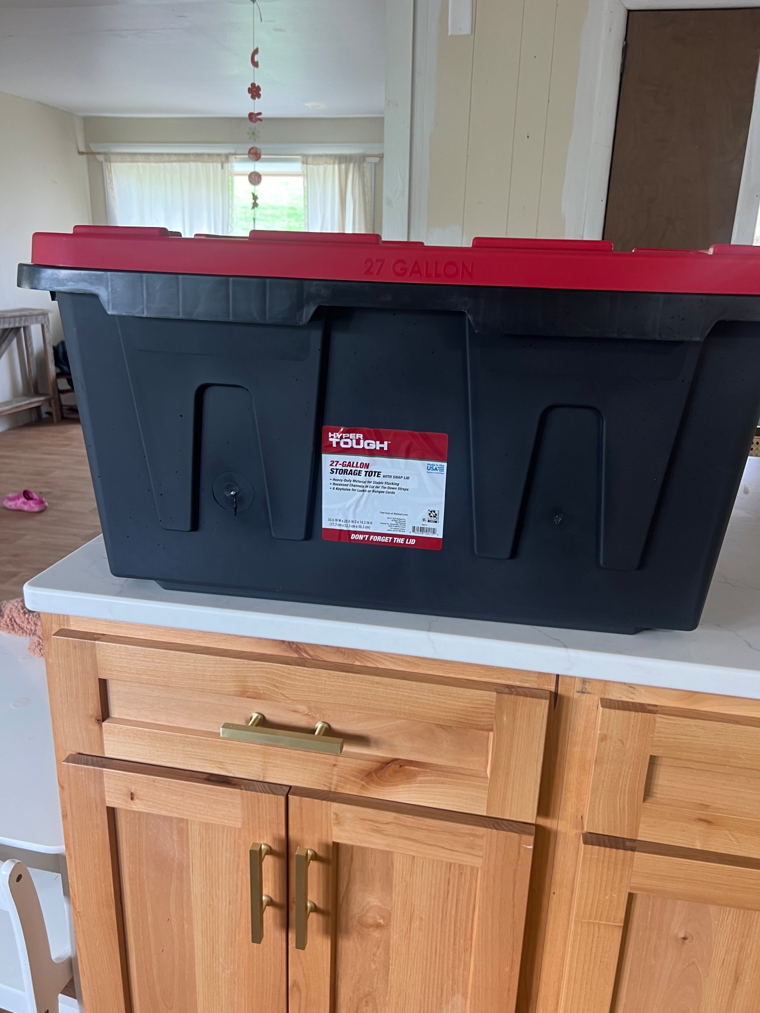 Needed bigger totes for putting all the snow clothes away for the summer! 