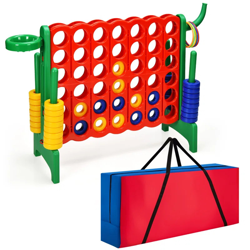 Costway Giant 4 In A Row Jumbo 4-to-score Game Set W/storage Carrying Bag For Kids Adult & Review... | Wayfair North America