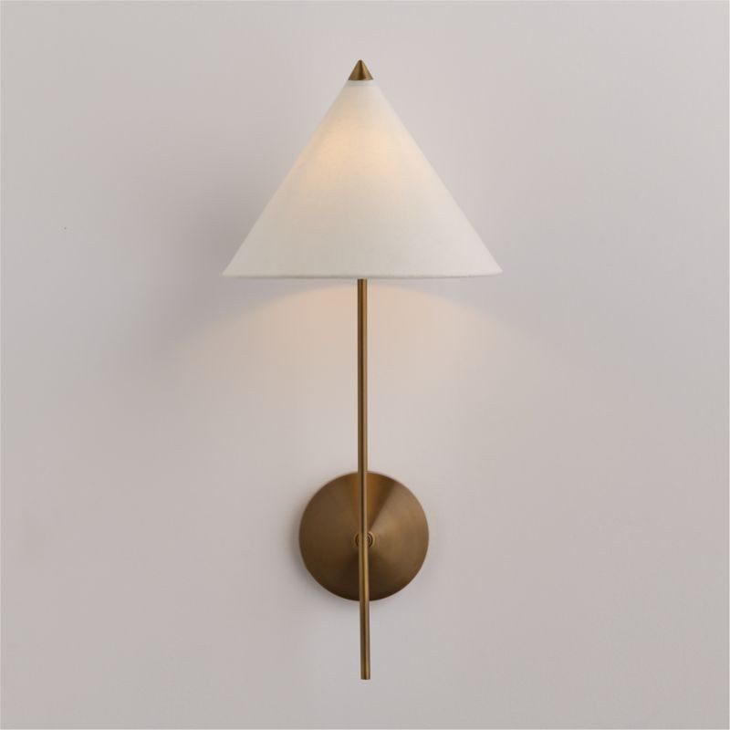 Seymour Brass Wall Sconce Light | Crate & Barrel