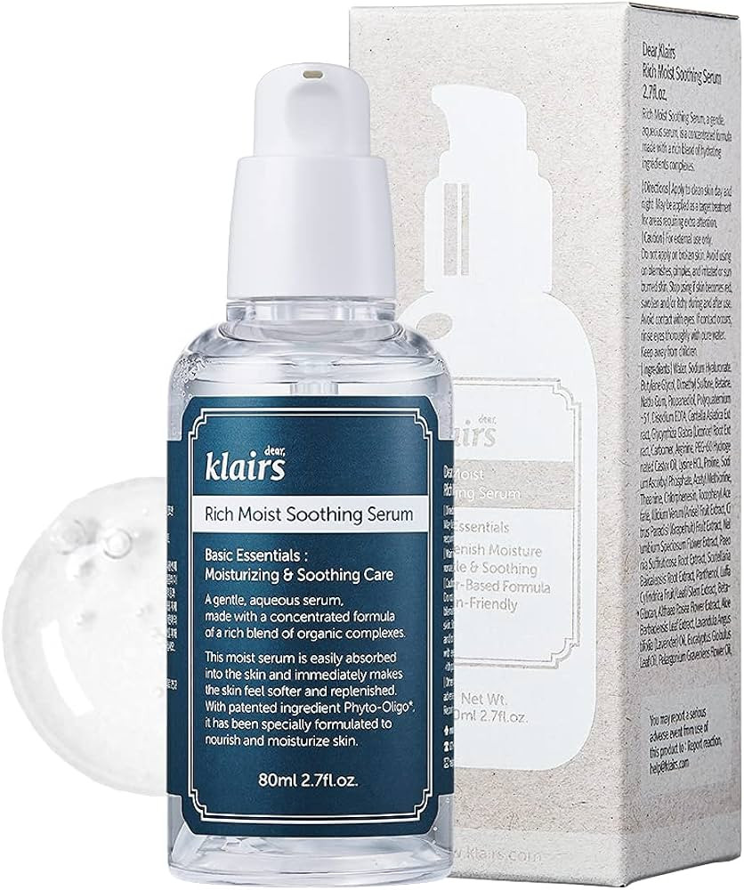 Klairs, Suero relajante humectante, hidratante facial, esencia, suero, 2.7 oz | Amazon (US)