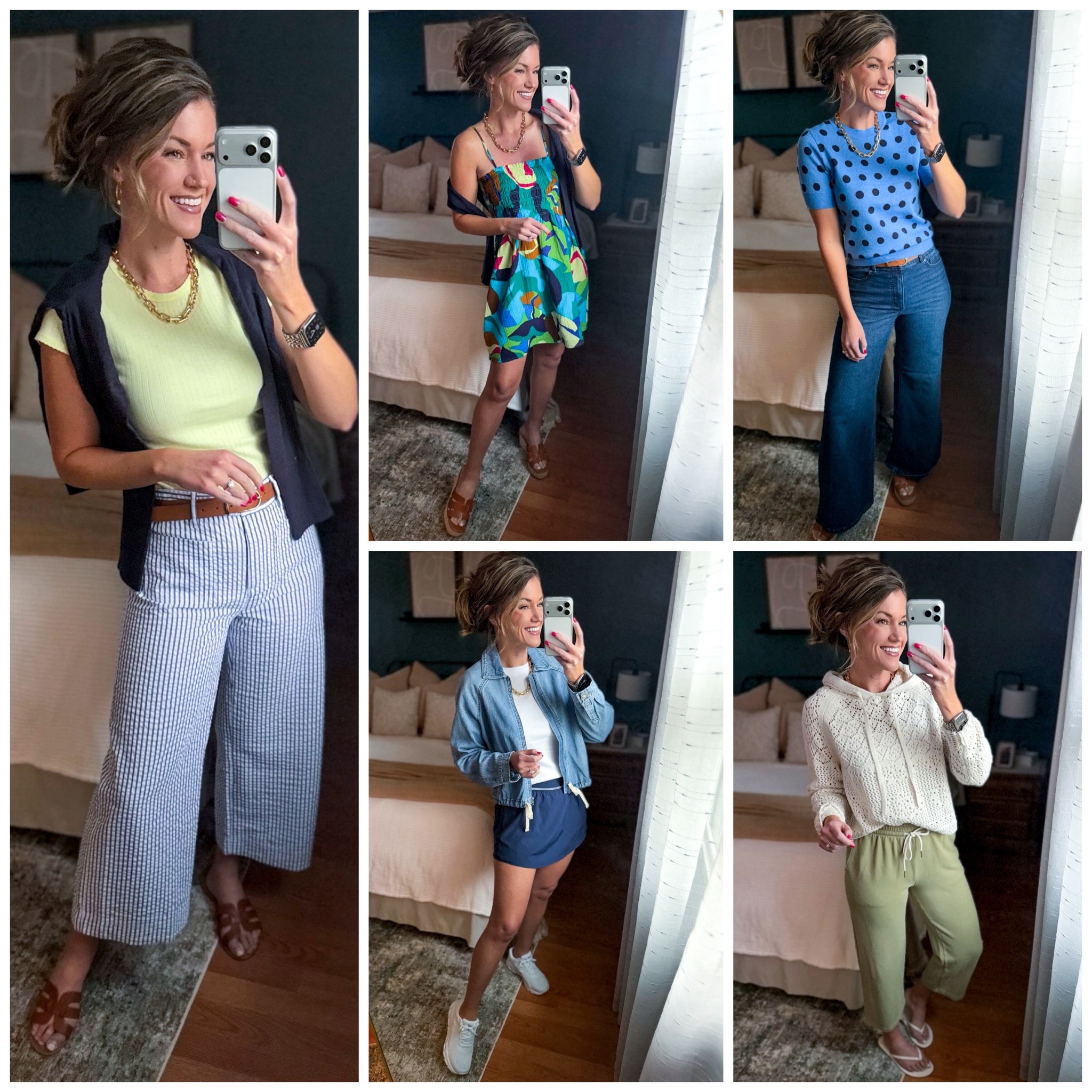 Walmart new arrivals for Spring. So many pretty prints and colors. 
Tops/ small 
Pants/ medium
Skort/mediumm
Jeans/ 8

#LTKSeasonal #LTKmomlife