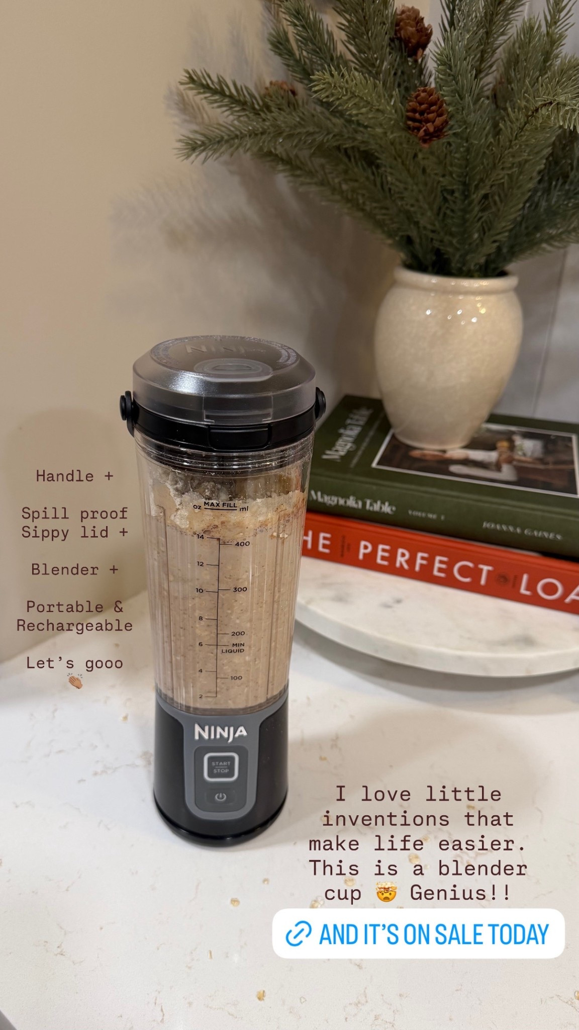 Blender to-go cup on sale today 
new customer code:$10 off $20 - HSN2025

@HSN #ad #HSNInfluencer @ninja

#LTKHome #LTKGiftGuide #LTKSaleAlert