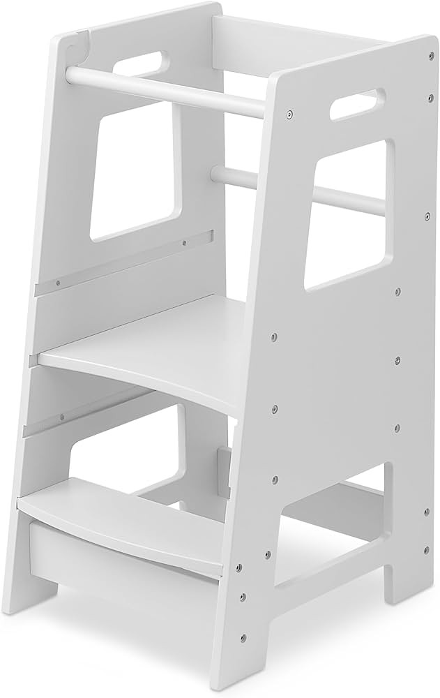 Stool Buddy Child Step Stool Tower for Kids | Toddler Wood Stepping Stool with Safety Rail | 3 Ad... | Amazon (US)