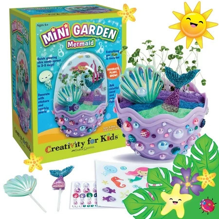 Creativity for Kids Mini Mermaid Gardening Kit for Kids – Arts and Crafts for Kids | Holiday Stocking Stuffers ( Ages 6+) | Walmart (US)