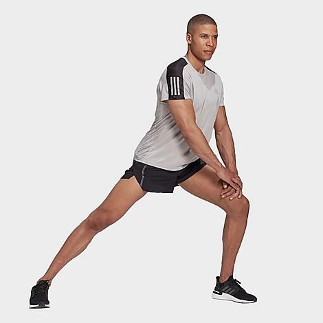 Adidas Men's Saturday Split Running Shorts in Black/Black Size Medium Polyester/Jersey | Finish Line (US)