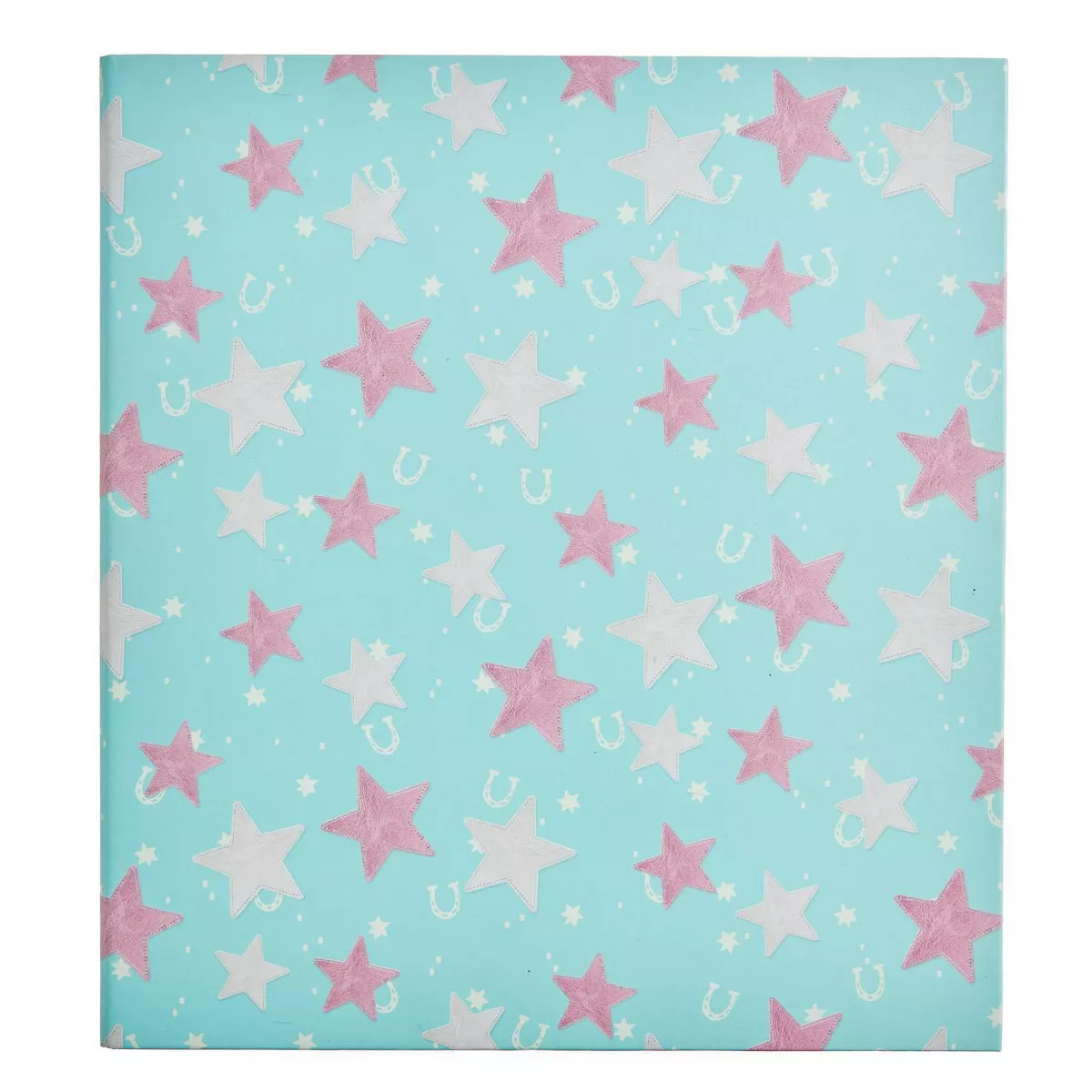 Gartner Studios Howdy Girl U: 2" 3 Ring Binder Suede Stars and Horseshoes Seafoam Green | Target