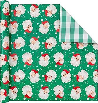Vnaaem Green Santa Wrapping Paper - Mini Roll - 17 Inches X 33 Feet - for Girls Boys Kids Men Wom... | Amazon (US)